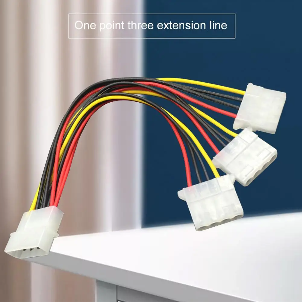 Power Extension Cord High-quality Metal Power Supply Cable Male to Female IDE Molex Adapter Cord for Computer PC