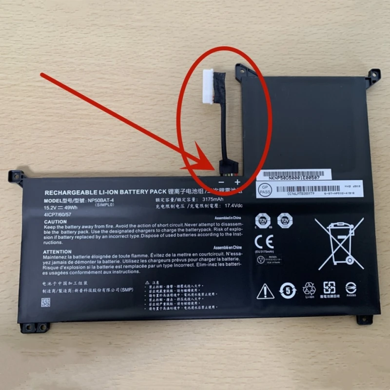 Imagem -04 - Rozfaro-bateria do Portátil Np50bat454 687-npsks-53g00 para Toshiba Np70 Jiangxin X17 At22 Jiangxin X15 Xs22 Xs2023 Hasee T8-da7np i7