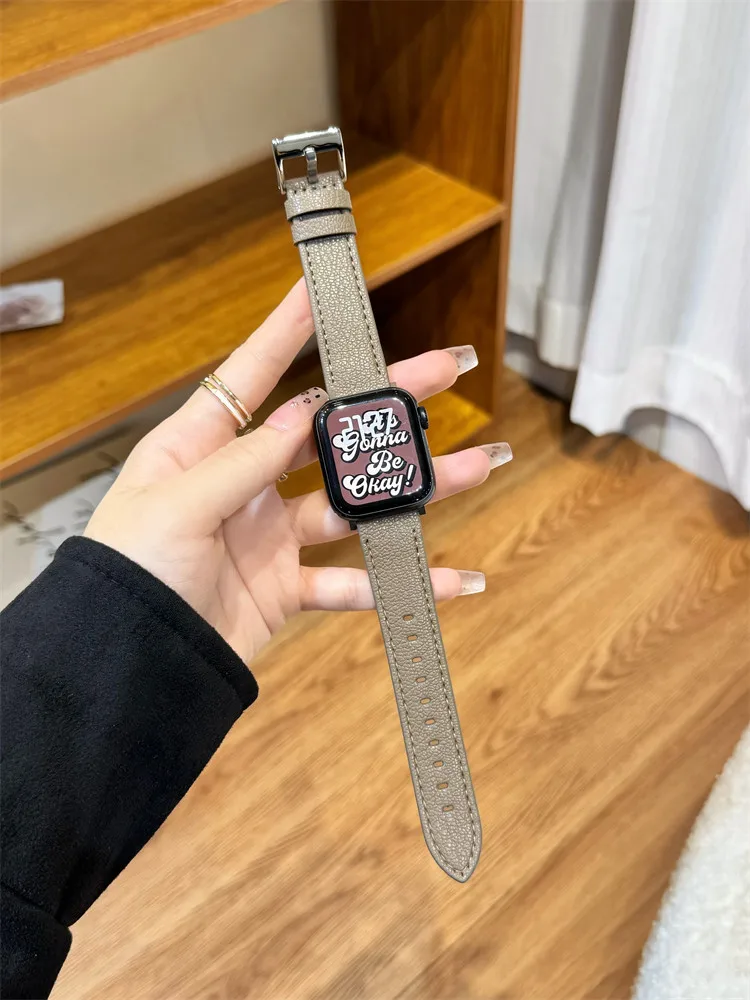 

Compatible with iWatch strap 38mm 40mm 41mm 42mm 44mm 45mm 49mm brown leather fashionable strap