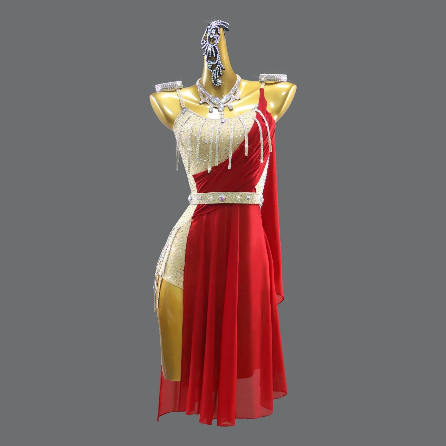 Latin Dance Kleid Frauen Party Dancewear Rock Karneval Kostüm Wettbewerb Anzug Prom Erwachsene Mädchen Kleidung Bühne Ballsaal Outfits