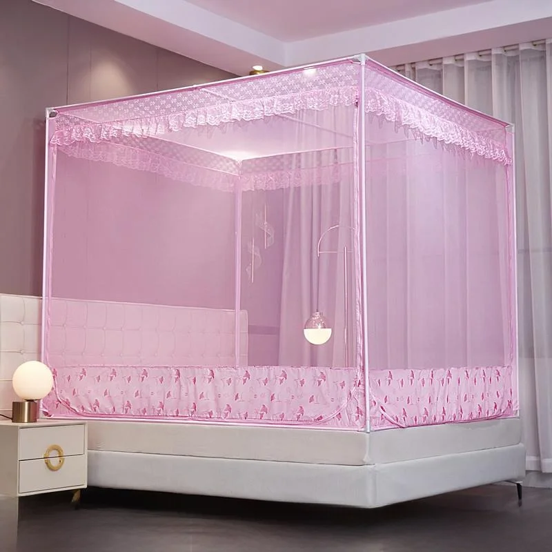 

Москитная сетка для дома, квадратная, на молнии, с тремя входами, полностью закрытая, на высокой подставке, 15 метров, 18 метров