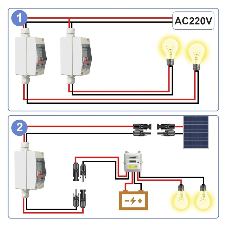 High Voltages Isolators Switches with Wiring Solar disconnection Switches Multiple