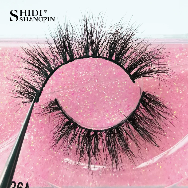 SHIDISHANGPIN 1 Paar Valse Wimpers Dramatische 3D Nertsen Lash Extension Pluizige Natuurlijke Zachte Volume Piekerige Fuax Cils Make Cilios