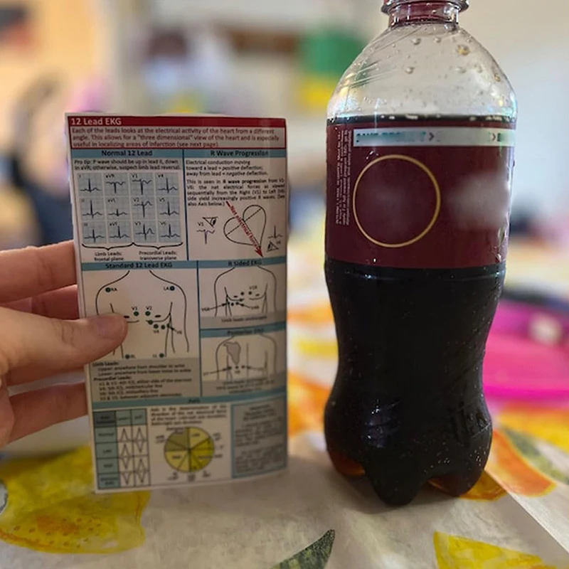 ECG إيقاع بطاقة الجيب بطاقة الجيب ل ECG مسطرة قياس ذاتية دليل دراسة عظيم تخطيط القلب لاستخدام ممرضة المستشفى #4