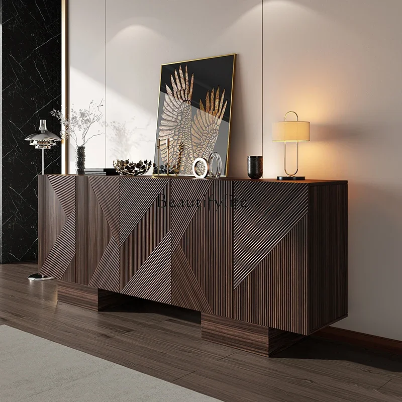 

LItalian light luxury walnut side cabinet