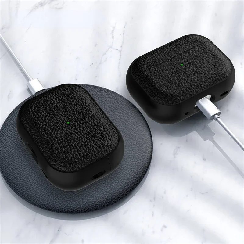 Caso Padrão Lychee para Airpods Pro, Acessórios de fone de ouvido Bluetooth, Protect Machine, Apple Cover, Airpods Pro 2, 3, 2, 1