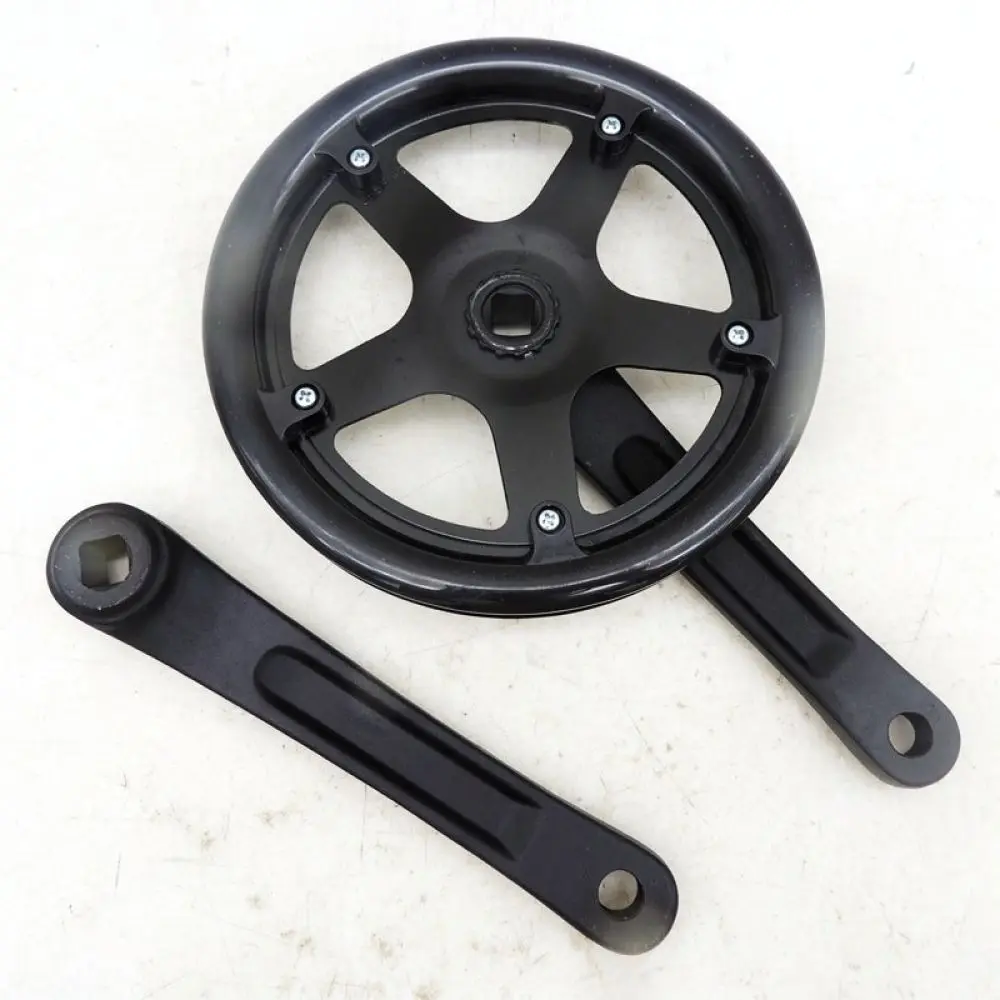 Folding Bicycle Crankset 175mm 42T Aluminum Sprocket With Chain Guard Square Taper Crank Arm For Cycling Performance Parts