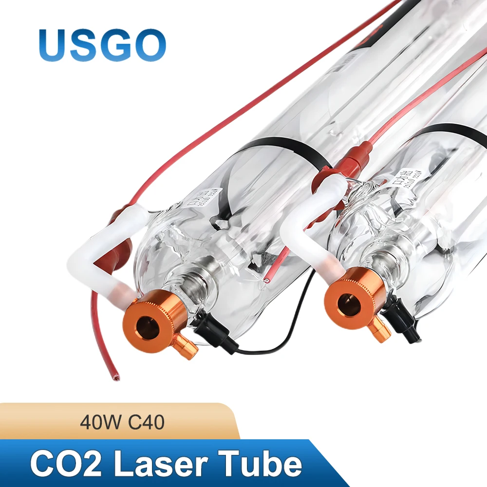 

Лазерная трубка USGO SPT C40 40W CO2 с улучшенной металлической головкой, длина 800 мм, диаметр 80 мм, для лазерных гравировальных и режущих станков CO2
