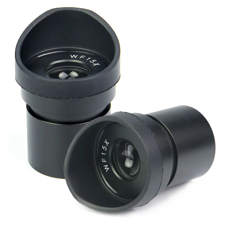 2PC 15X Microscope Eyepiece Lens Widefield 15mm Mounting size 30mm with Eyecups for Stereo Microscope