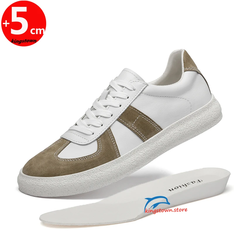 Homens tênis elevador sapatos aumento de altura palmilha 5cm salto alto plus size 37-44