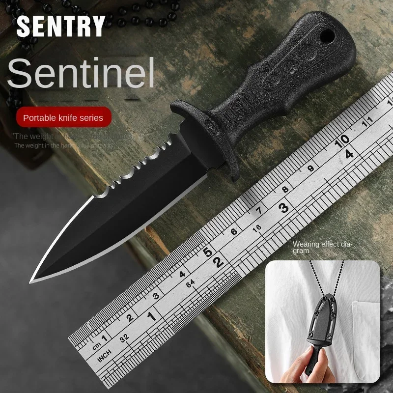 New Mini Necklace Tactical Neck Knife Women's Self-Defense Outdoor Knife  Camping Portable Fruit Knife