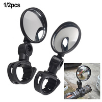 1/2pcs Bike Mirror 360 Degree Adjustable Rotatable Handlebar Mirror Wide Bycicle Accessories Cycling Rear View Mirror