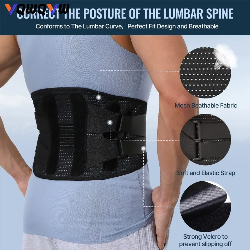 

1Pcs Back Brace for Lower Back Pain,Lumbar Belt Support for Men and Women Lower Back Pain Relief Herniated Disc Sacral