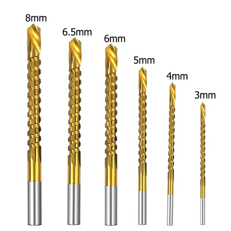 6PCS HSS4241 high speed steel plated with titanium, beaver saw drill. Wood, drywall, plastic, even metal. Grab any shape your ha