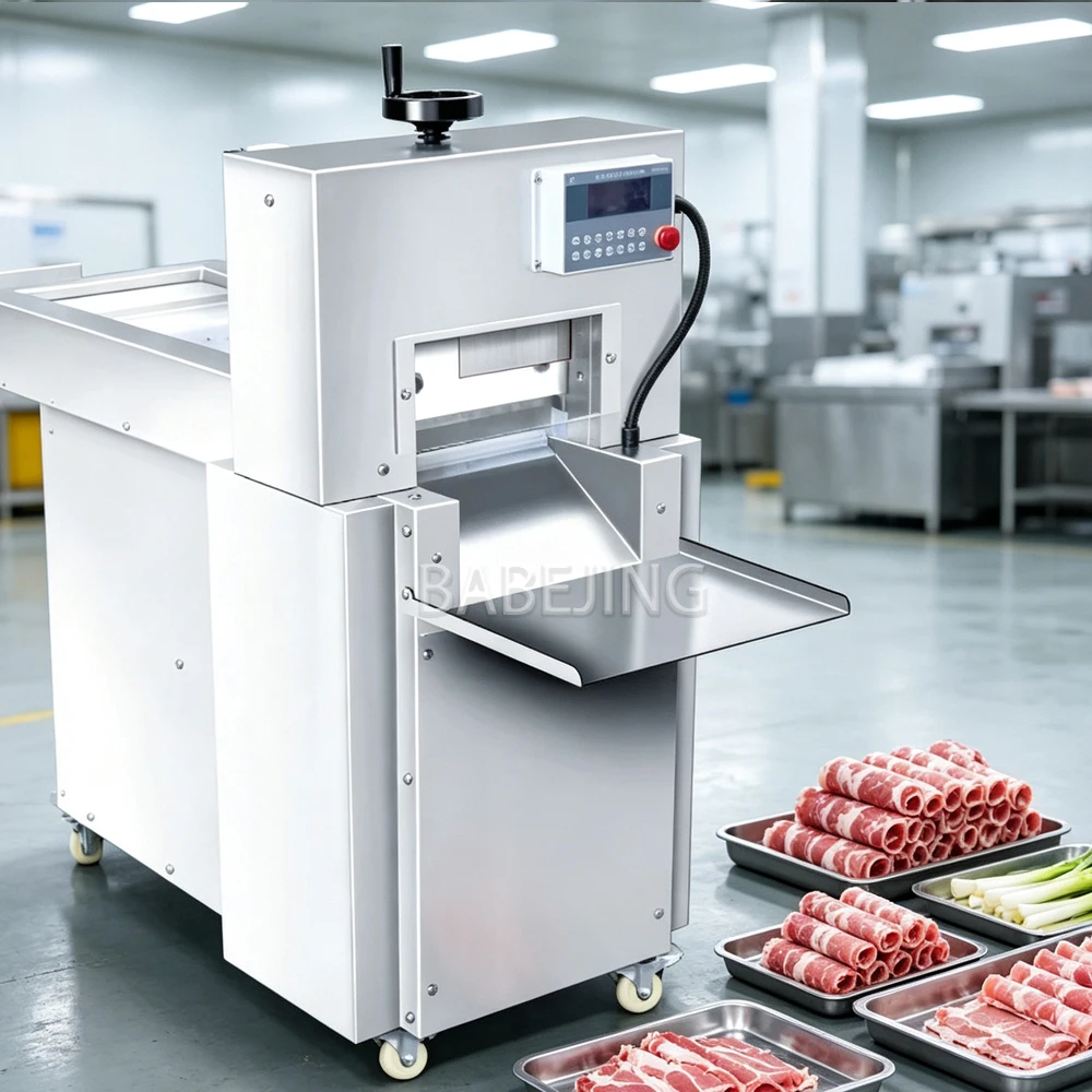 Numerical Control Frozen Meat Slicer Mutton Roll Cutting Machine For Butcher Shop And Hot Pot Restaurant