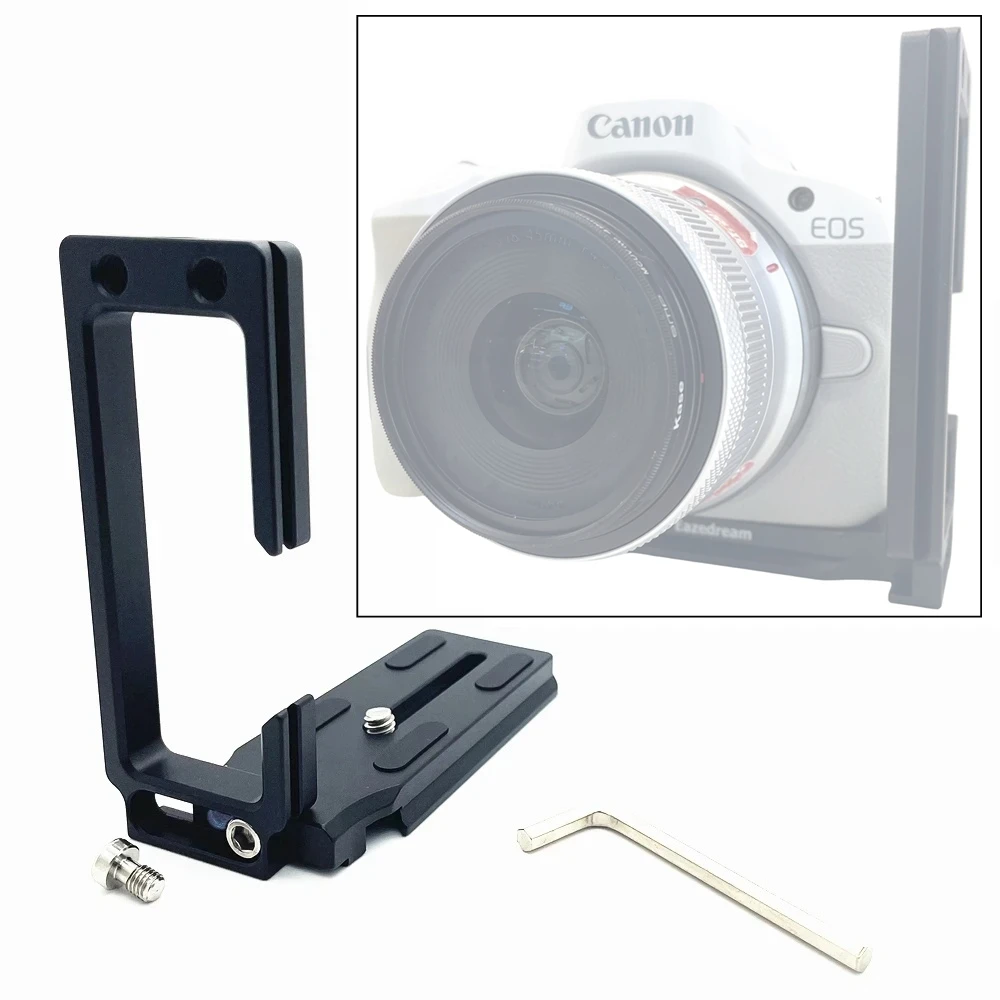 R50 Cable Lock Tripod Quick L Shape Plate Holder for Canon r50 Camera Live Streaming Tether Shooting Photography