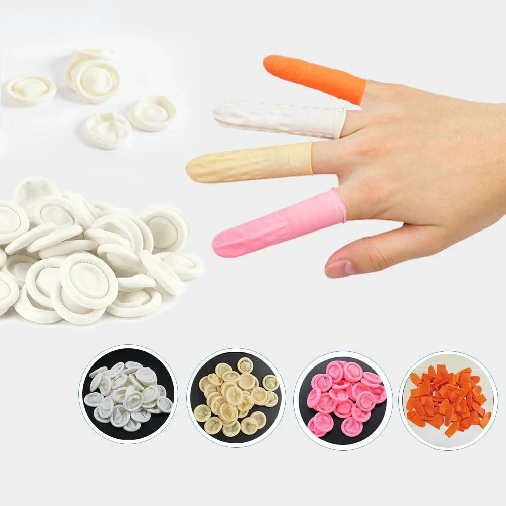 

500g/pack 830pcs Disposable Anti Static Rubber Latex Finger Cots Tattoo Makeup Fingertips Gloves Eyelash Extension Tool Supplies