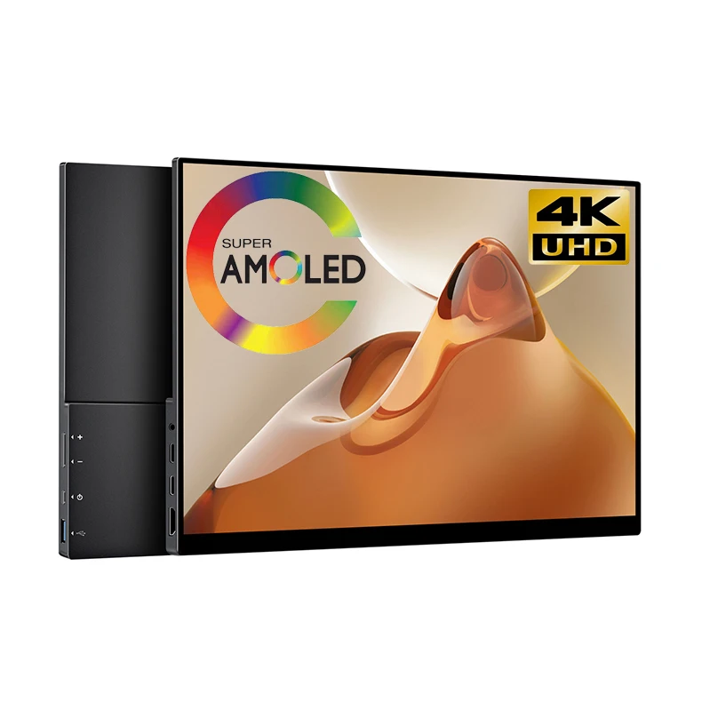 

15,6-дюймовый портативный монитор 2160P 4K IPS OLED с сенсорным экраном и защитой от синего света для игр и офиса, 100% DCI-P3