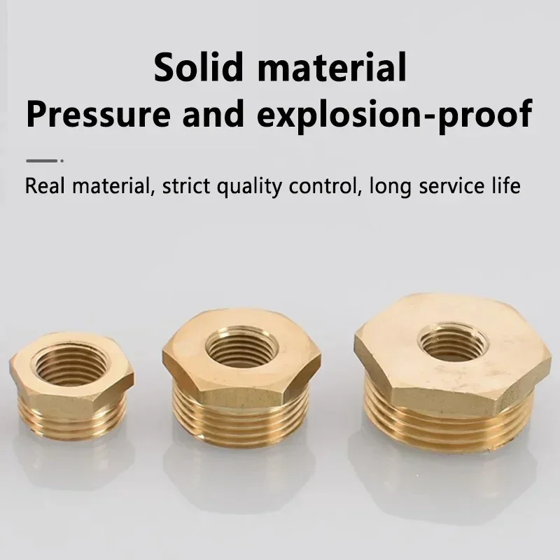 

Brass Hex Bushing Reducer Pipe Fitting F To M Threaded 1/8 1/4 3/8 1/2 3/4 Reducing Copper Water Gas Adapter Coupler Connector