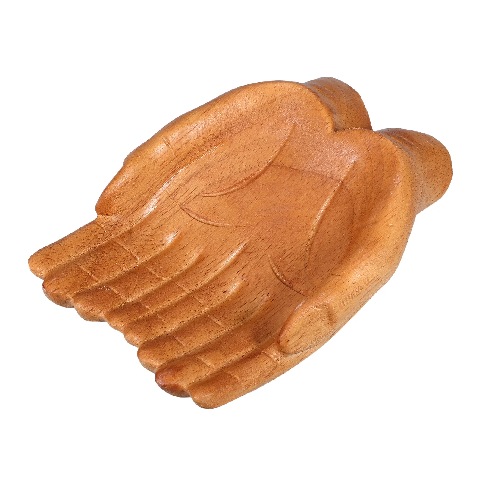 Hand Carved Wooden Decorative Bowl Unique Key Holder for Entryway Table Snack Tray Artistic Home Decor Decorative Wooden Bowl