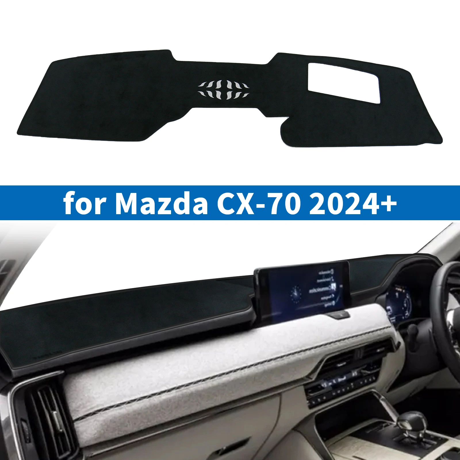 

Car Dashboard Mat Fit for Mazda CX-70 2024 2025 2026 Sunshade Protective Carpet Dash Mat Dashmat