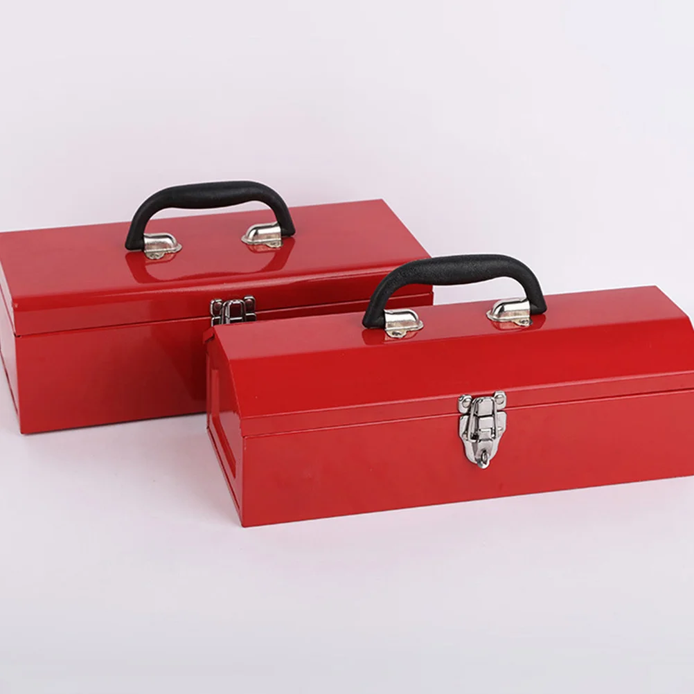 

Metal Tool Box Thickened Durable Toolbox Single-Layer Storage Portable Mechanics Tools Organizer Car Trunk Repairing Tool