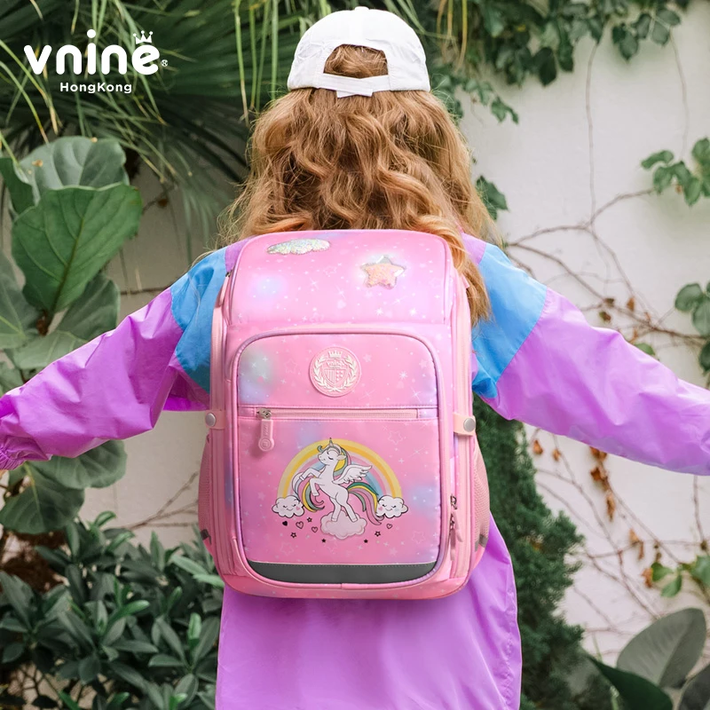 VNINE children's backpack for elementary school girls, grades one to six, super light weight reducing backpack for boys