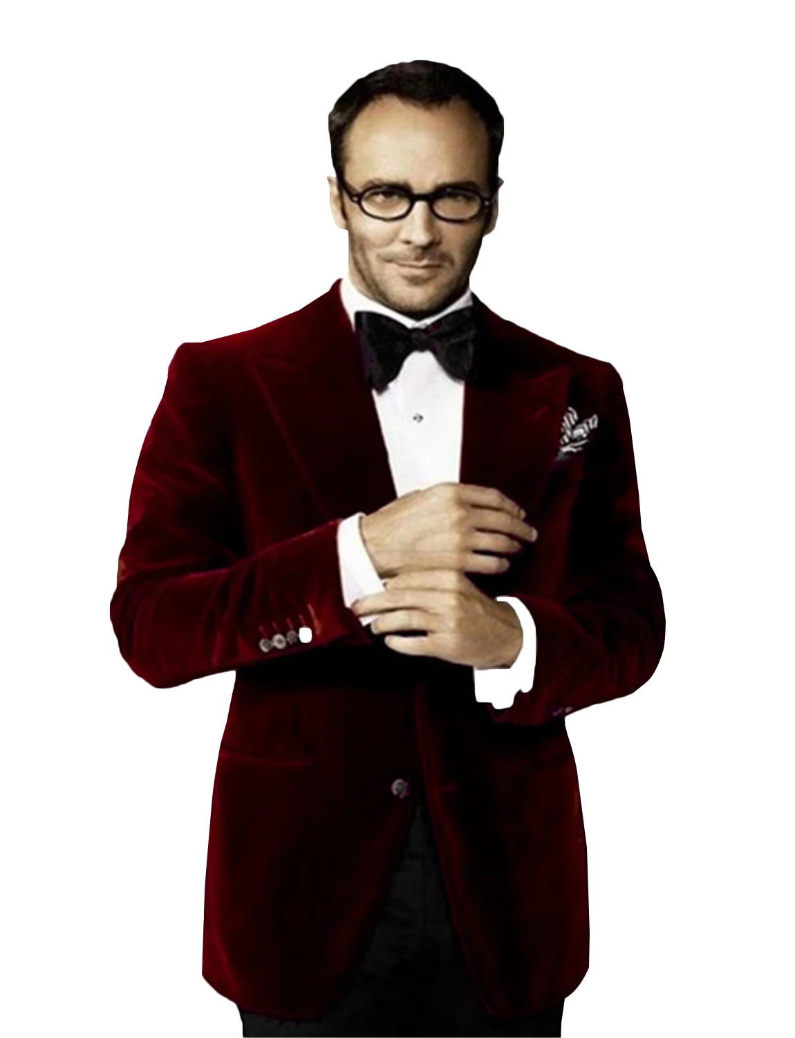 

Men's Velvet Suit Peak Lapel Two-Piece Set Wedding Tuxedo