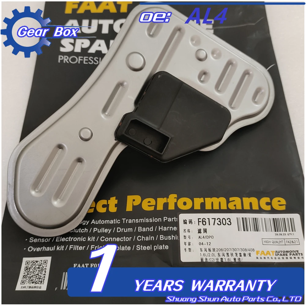 

AL4 Automatic Transmission Oil Filter for Peugeot 206 307 Renault Clio Megane 7701467106 7700107587 7701478172 8201219252