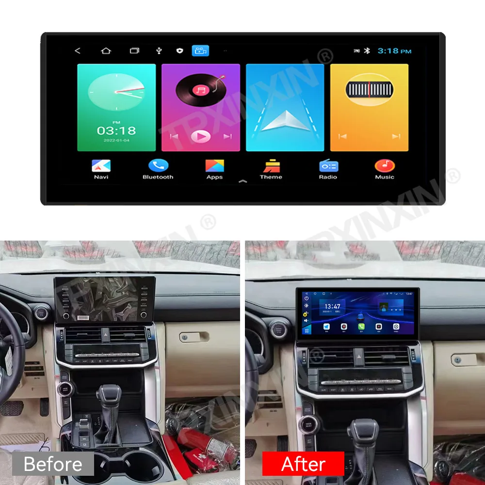 

Android 14 12,3-дюймовый автомобильный радиоприемник для Toyota Land Cruiser 2022, мультимедийный плеер, GPS-навигация, стерео Carplay, головное устройство, сенсорный экран