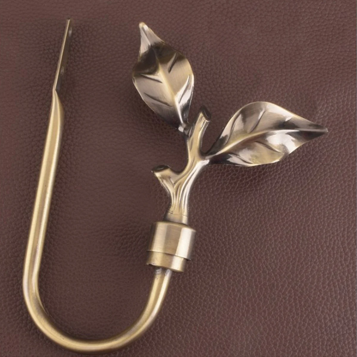 

Curtain Hooks Rustic Leaves Wall Mounted Hangers Heavy Duty Metal For Home Office Decor Tiebacks Holdbacks Window