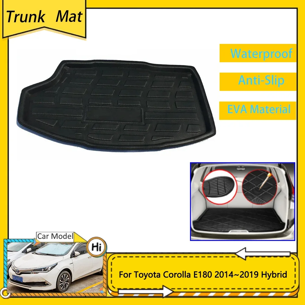 

Car Trunk Mat For Toyota Corolla E180 MK11 2014~2019 Hybrid 2015 2016 2017 2018 Cargo Boot Pad Protective EVA Waterproof Carpet