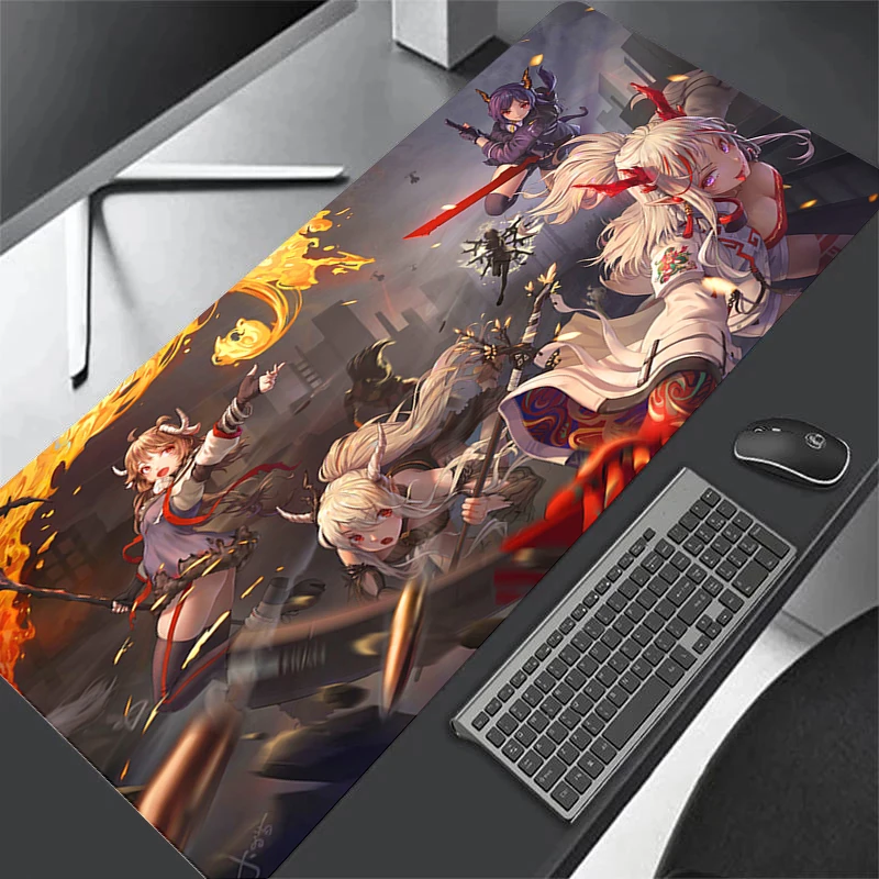 Mouse Mat Anime Game Arknights Mousepad With Pad gaming accessories Prime Gaming Desk Mat XXL Keyboard Pad Stitch Pad 50x100cm