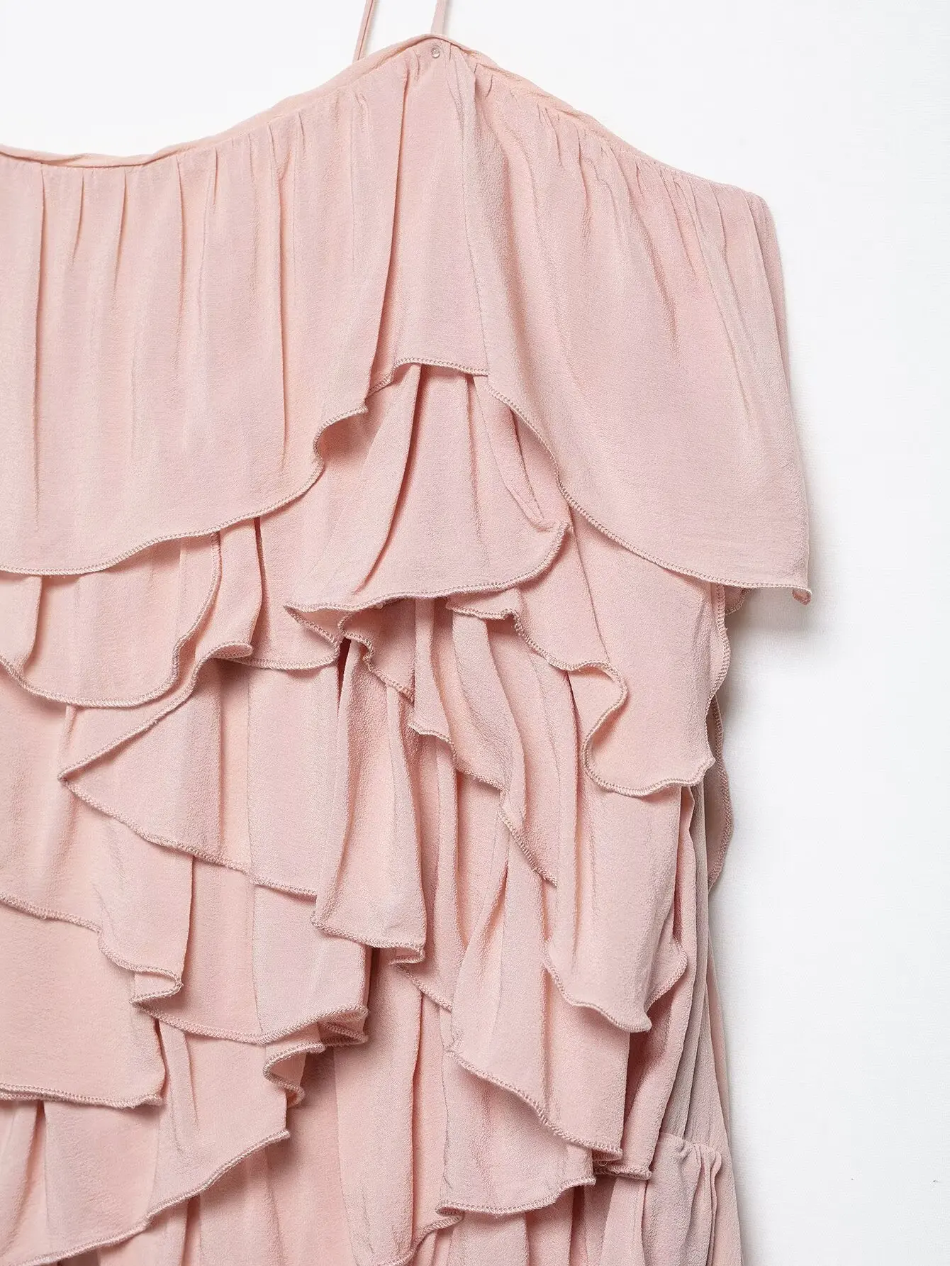 KONDALA Sexy Chic rose Mini robe empilée vacances plage plissée femmes robe de soirée mode 2025 été anniversaire robes amples