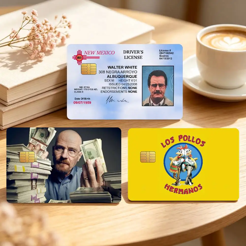Movie B-Breaking Bad Los Pollos Hermanos Credit Card Skin Stickers For Bank Bus Metro Cards Waterproof Anti-Scratch Gift 4PCS