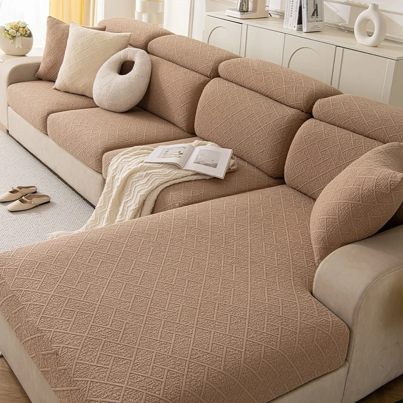 Chaise Lounge Slipcover Non-Slip Modern Simple Sofa Cushion Covers Dustproof Couch Cover Four Seasons Universal Sofa Lid