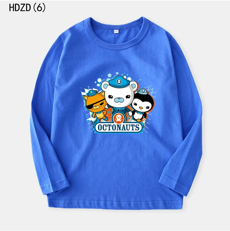 The Octonauts Kids Boys Girls T-shirts Baby Long Sleeve Tops Children Spring Cotton Clothing  Boy Toddler T Shirts