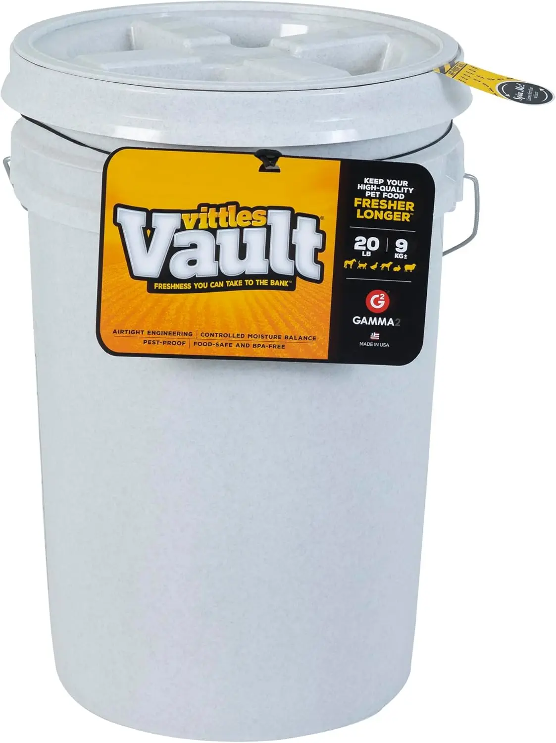 

Контейнер для хранения корма для собак Gamma2 Vittles Vault, вместимостью до 20 фунтов сухого корма для животных, сделано в США.