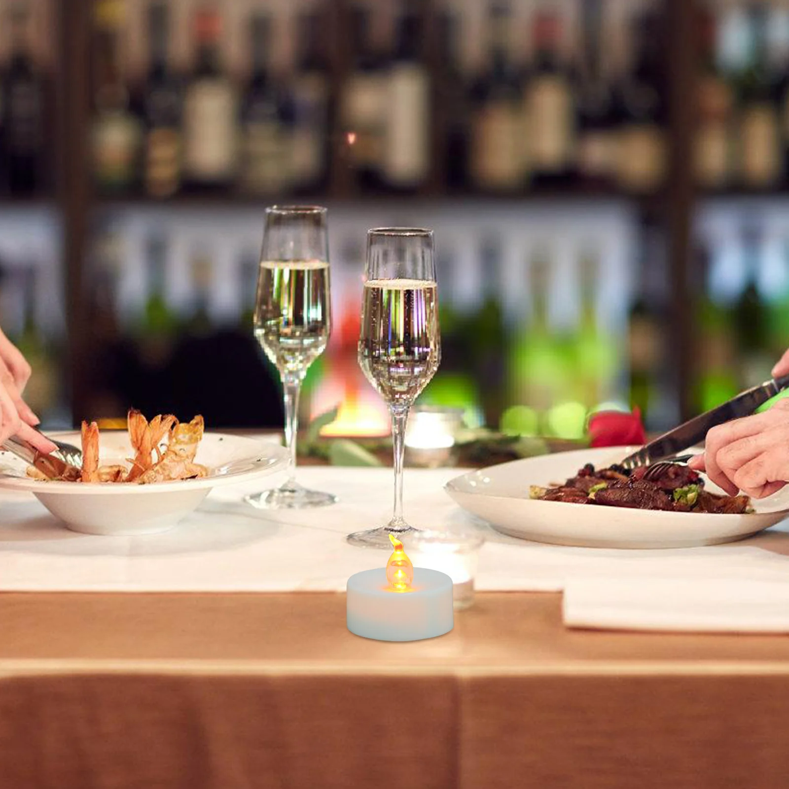 

12Pcs Electronic Set Small Operated LED Tea Lights Flameless Electric Lamps for Wedding Festival Use