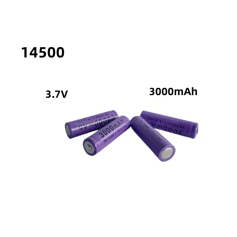 Batería recargable de iones de litio, pila de repuesto AA de 3,7 mAH, 14500 V, 3000, utilizada para radios, micrófonos, juguetes eléctricos, etc.