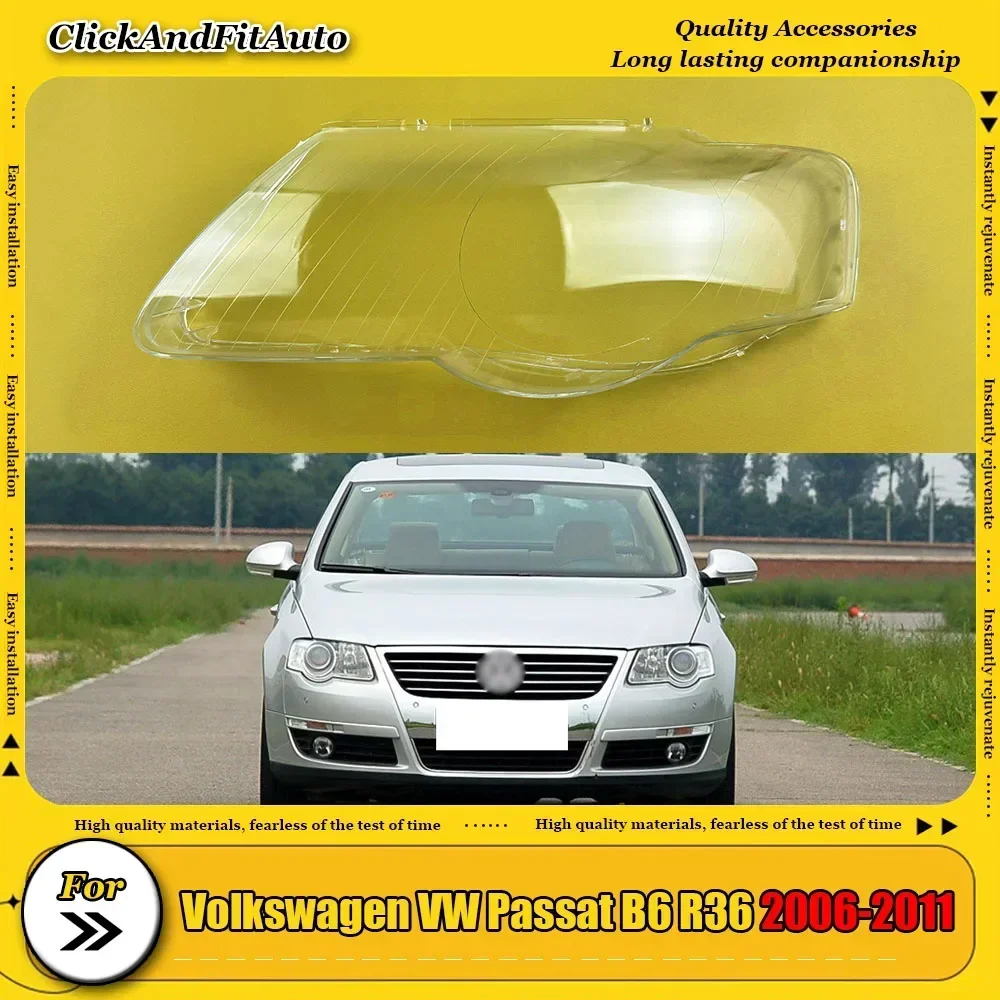 

For Volkswagen VW Passat B6 R36 2006-2011 Front Headlight Cover Transparent Lampcover PC Lampshade Anti Cracking Lens Shell