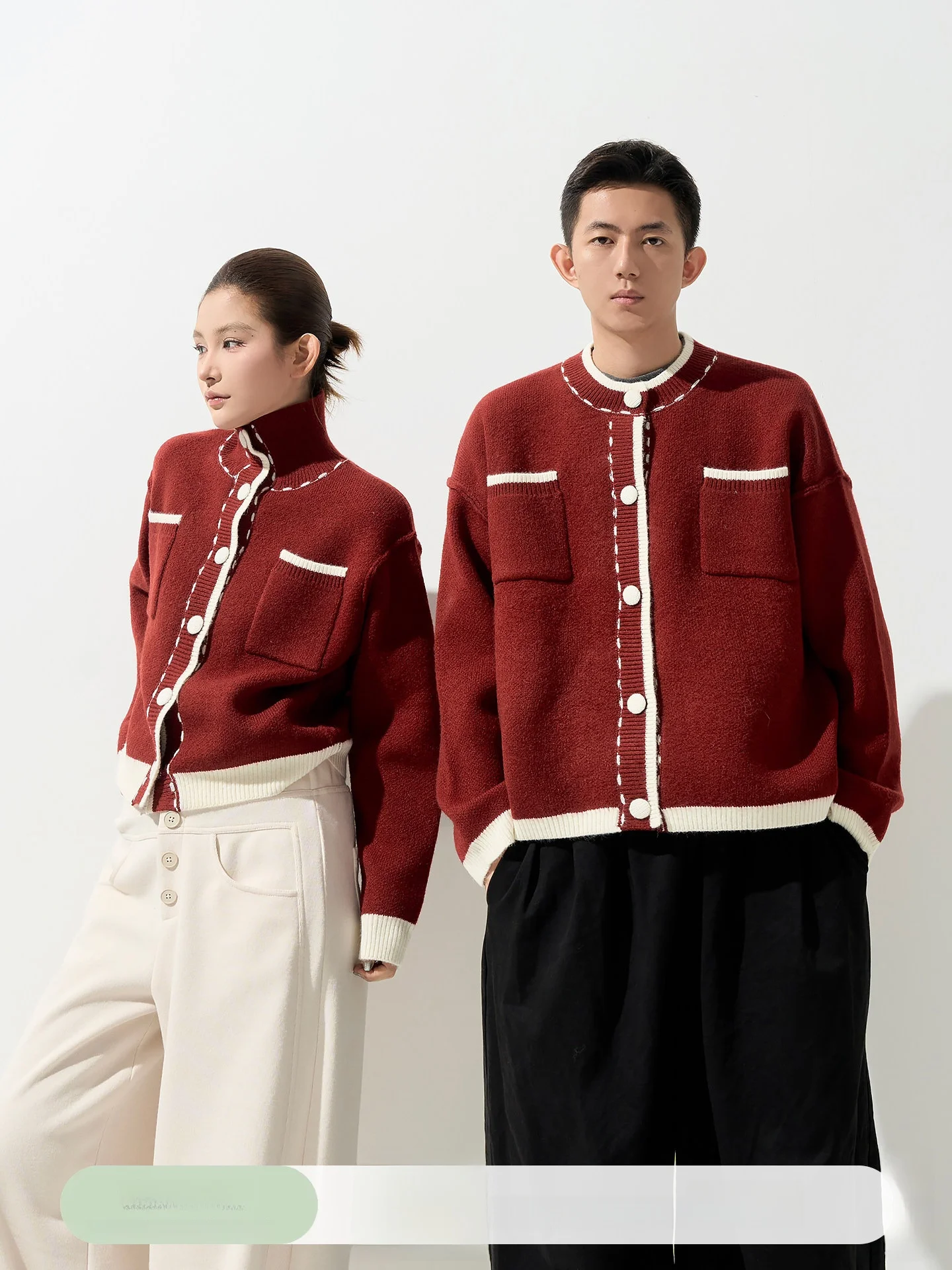 

Loose High Collar Long Sve Thiened Sweater for Couples Autumn Winter Korean Sle Warm Knitted Top Women's Faion
