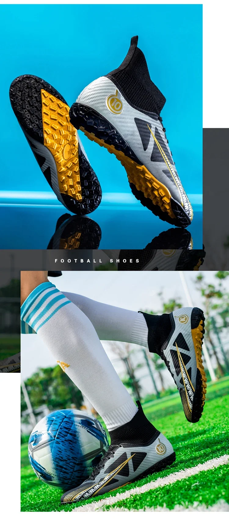 Herren Fußballschuhe Professionelle Original Widerstandsfähige Männer-Trainingsschuhe Atmungsaktive Hochwertige Fußballstiefel Rutschfeste Fußballschuhe – Detail 25