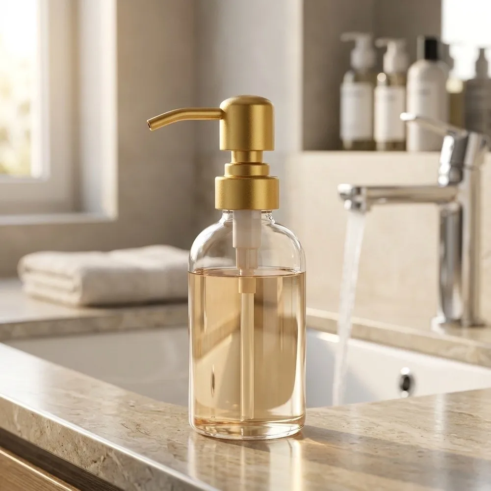Replacement Gold Soap Dispenser Pump for 28-400 For Bottles Stainless Steel 10x3x3cm Rust Free Long Life Design
