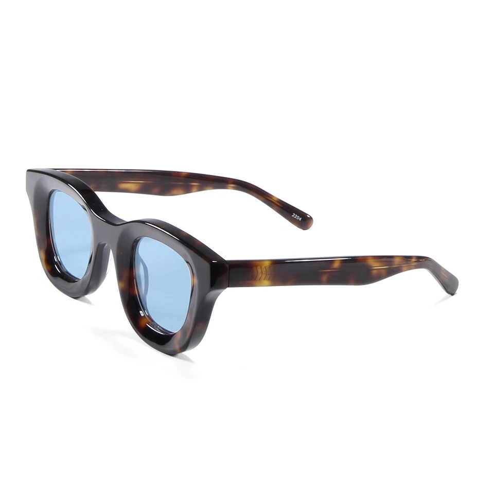 Rhod Designer Vintage Handcraft Acetate Sunglasses Men Uv400 Women Round Chunky Bold Frame Sun Glasses Hip Hop Sunglass Mens