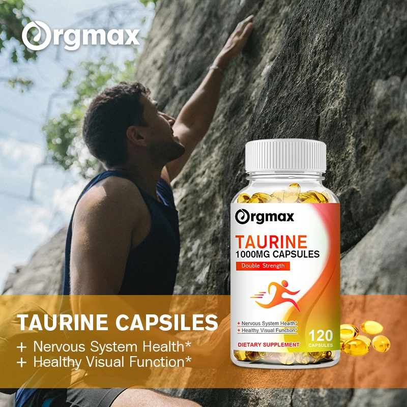 Orgmax Taurine Capsules Improves Reproductive Development Nervous System Strengthen Fertility &Night Vision Brain Care for Male