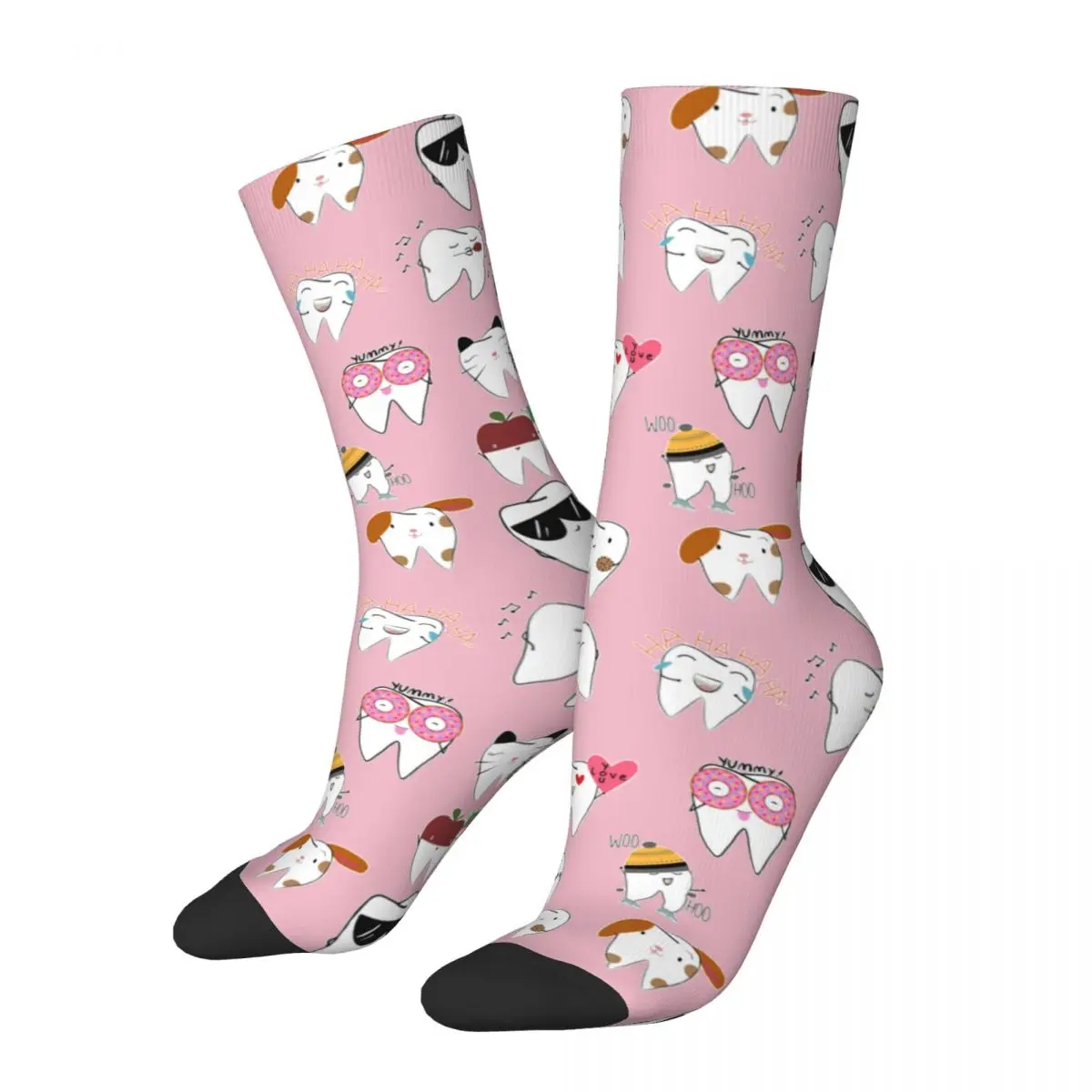 New Male Men Socks Harajuku Teeth Baby Sock Polyester Dentist Dentistry Dental Hygienist Women Socks Spring Summer Autumn Winter