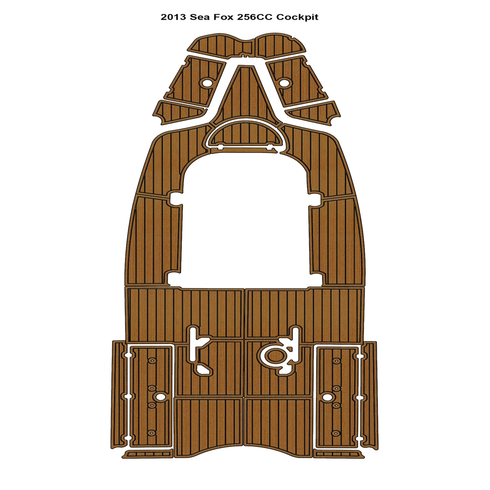 

2013 Sea Fox 256CC Cockpit Boat EVA Teak Deck Faux Foam Floor Mat Pad SeaDek MarineMat Style Self Adhesive
