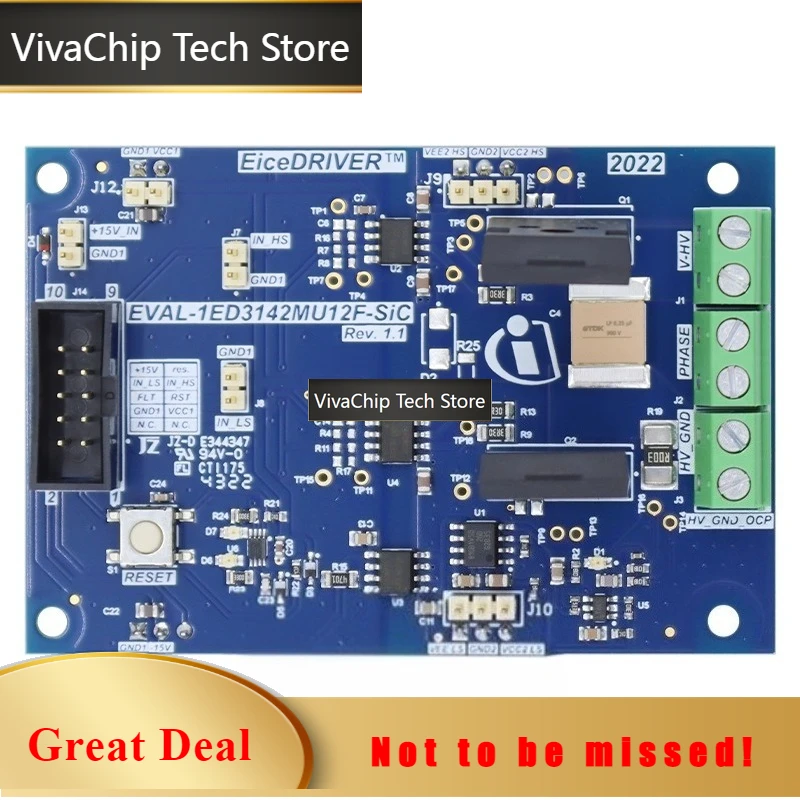 VivaChip TechEVAL-1ED3142MU12F-SIC Gate Driver IC Development Board For High-Frequency Applications