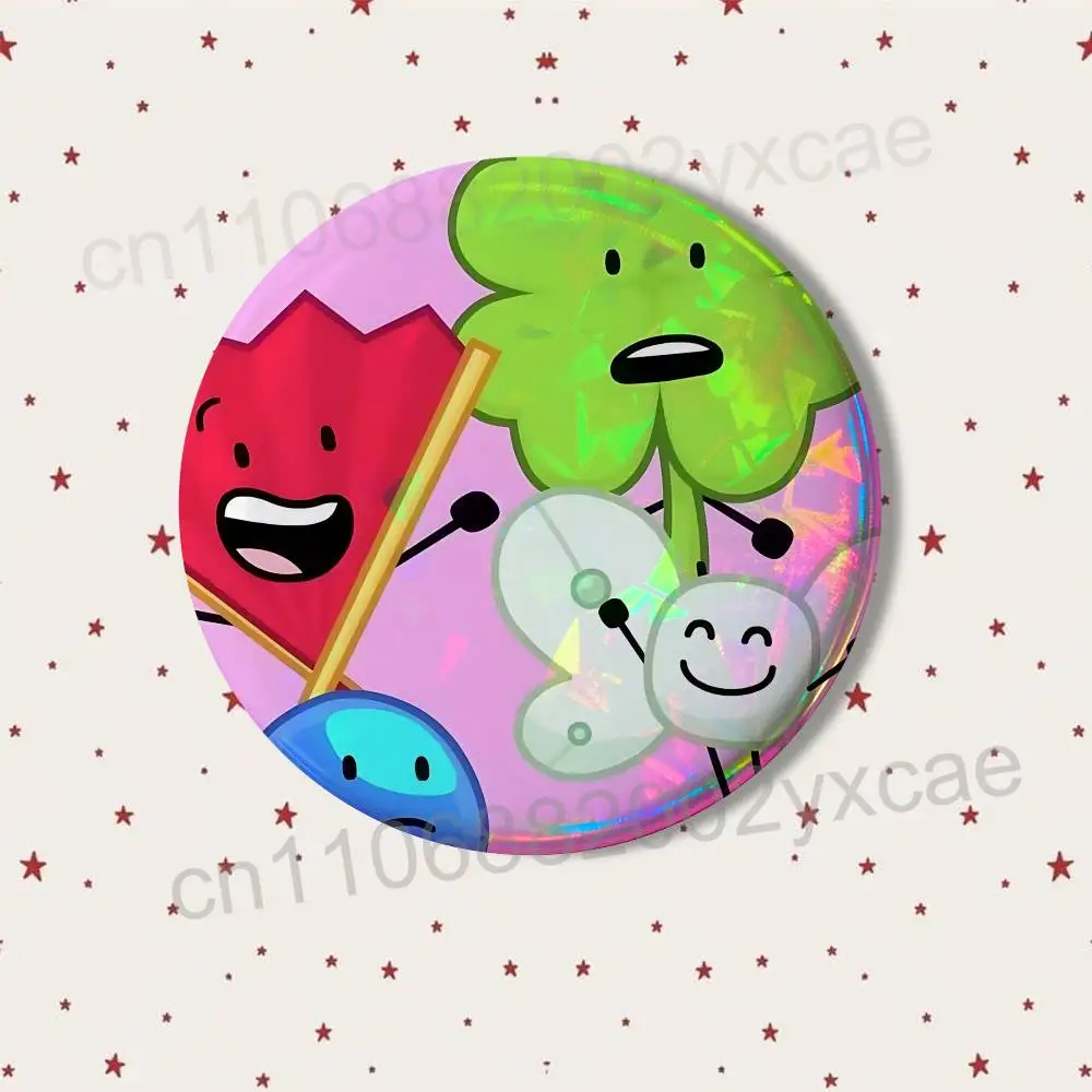 Fan Inanimate Insanity II Laser reflective round badges pins bag clothing decorations collectibles gifts for friends